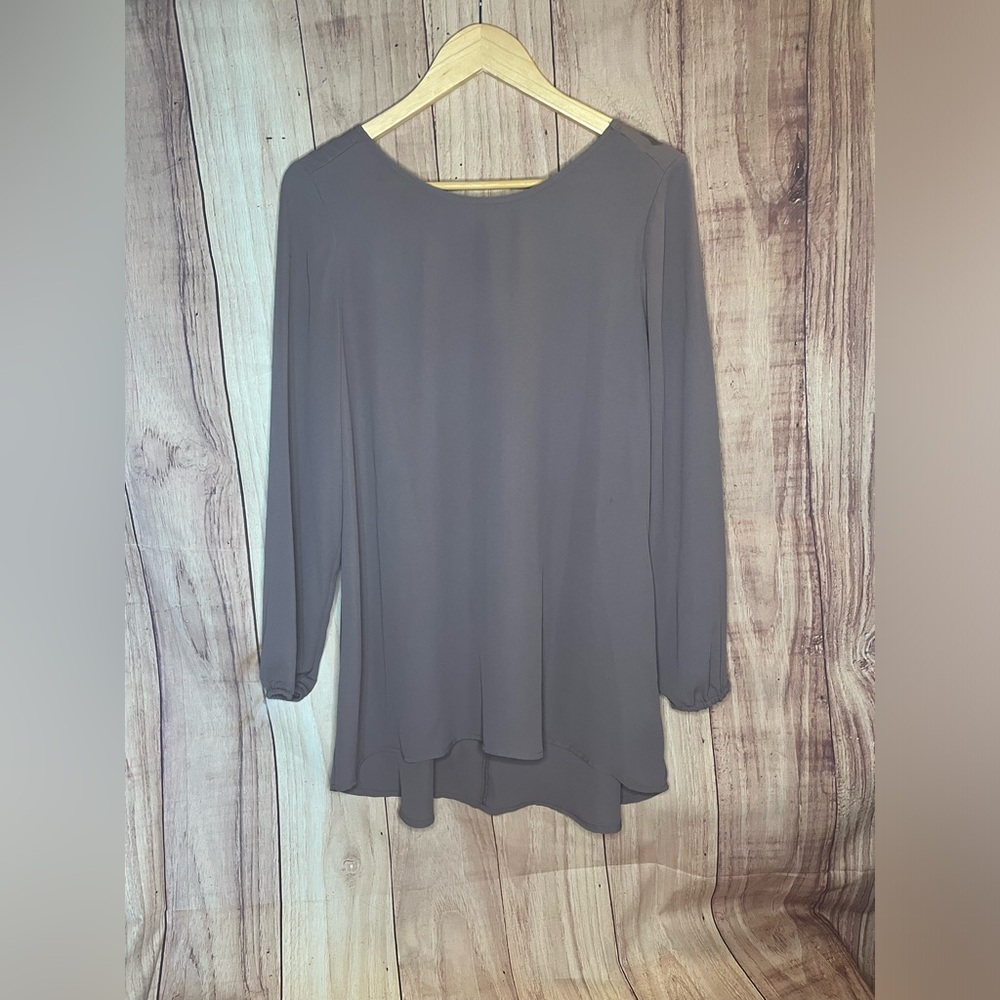 Maurice’s Women’s Small Purple Long Sleeve Lightweight Blouse with Crossing Back